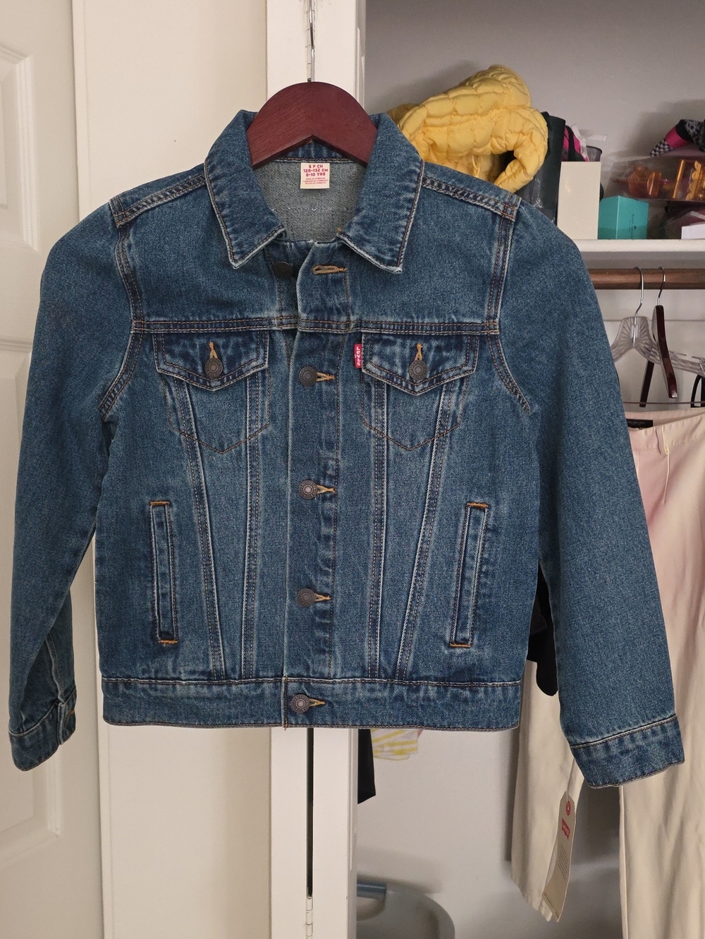 Levi's Kids Denim Jacket in Medium Blue - Trucker Style